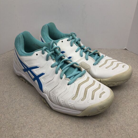 Asics Shoes - Asics Women's Gel Dedicate 8 Tennis Shoes White Teal Blue Size 8.5
